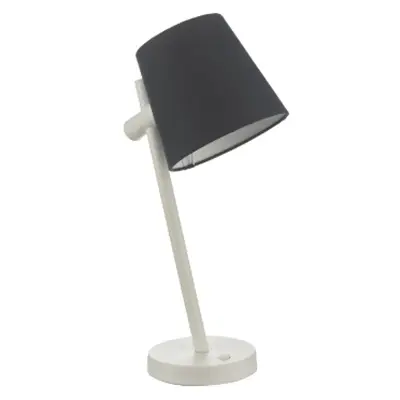 Beula Table Lamp White With Navy Shade