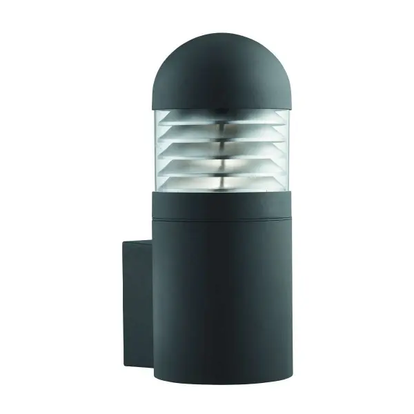 Black Ip44 Outdoor Wall Light With Polycarbonate Diffuser