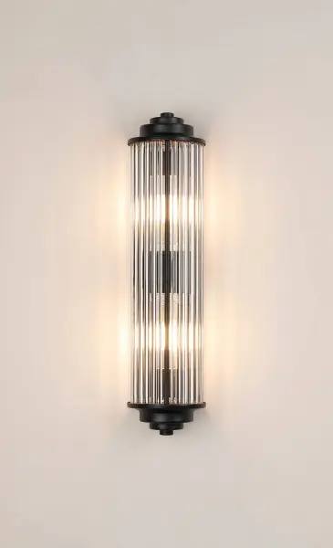 Appeal Small Flush Wall Light in Satin Black IP44