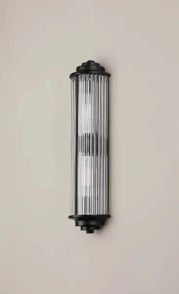 Appeal Small Flush Wall Light in Satin Black IP44