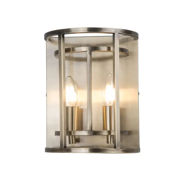 Chester 2 Light Wall Fitting in Antique Brass