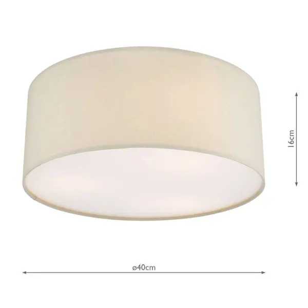 Cierro 3 Light Flush Fitting in Taupe