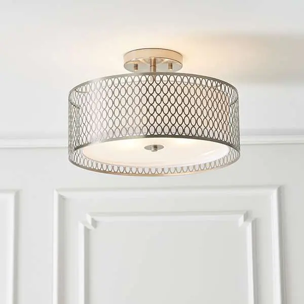 Cordero 3 Light Geometric Fitting in Satin Nickel