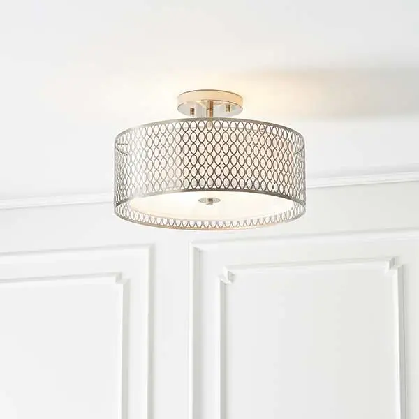 Cordero 3 Light Geometric Fitting in Satin Nickel