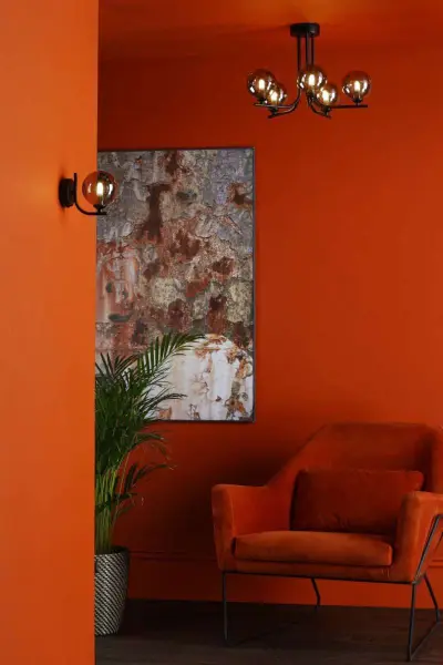 Cradle Matt Black Wall Light with Smoked Glass