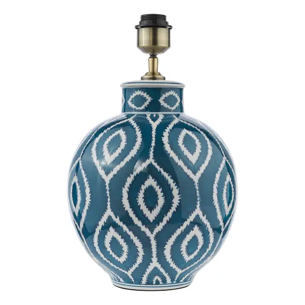 Dakari Blue & Brass Table Lamp Base Only