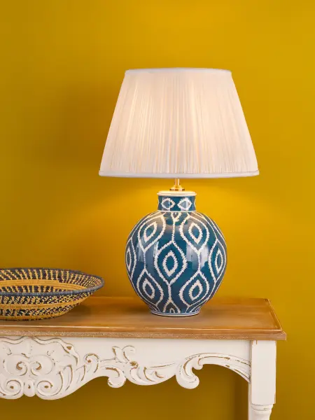 Dakari Blue & Brass Table Lamp Base Only