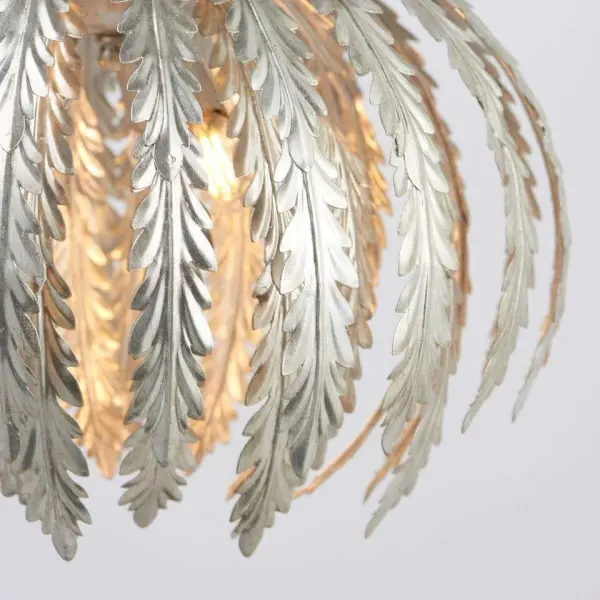 Delphine 3lt Silver Painted Pendant