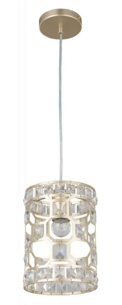 Diana 1 Light Crystal Pendant Champagne Gold