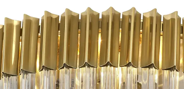 Donard Brass 12 Light Flush Fitting with Clear Glass