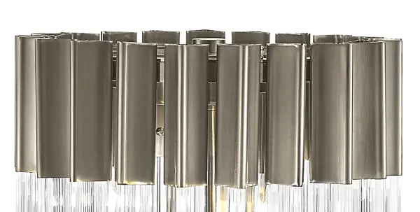 Donard Polished Nickel Table Lamp with Clear Glass