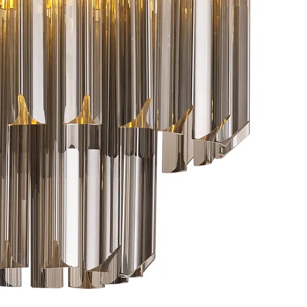 Donard Brass 3 Light Flush Fitting with Smoked Glass