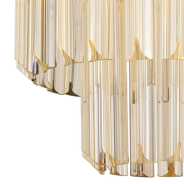 Donard Matt Black 3 Light Flush Fitting with Cognac Glass