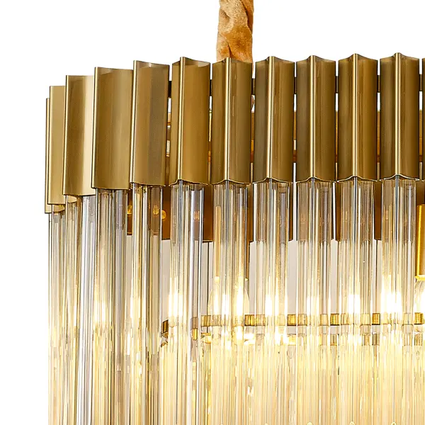 Donard Brass 5 Light Bar Pendant with Cognac Glass