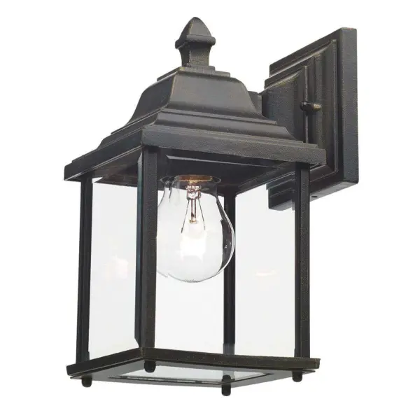 Doyle Wall Bracket Lantern Black Gold