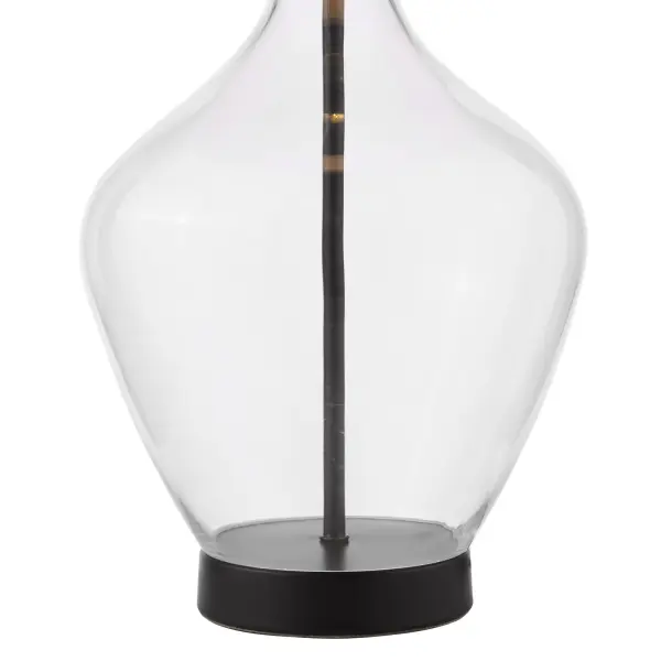 Drago Black & Glass Table Lamp C/W Shade