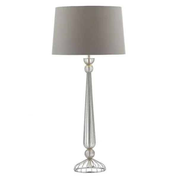Eddie Table Lamp Polished Chrome complete with Shade