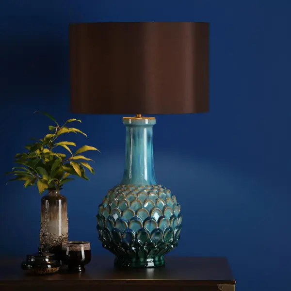 Edlyn Blue Reactive Glaze Table Lamp Base Only