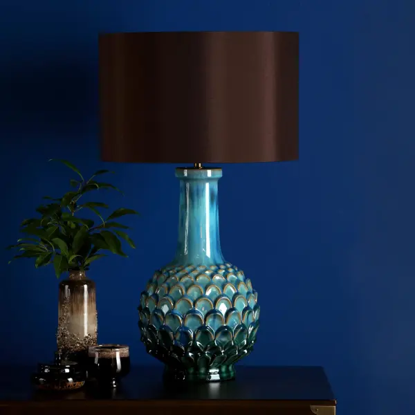 Edlyn Blue Reactive Glaze Table Lamp Base Only