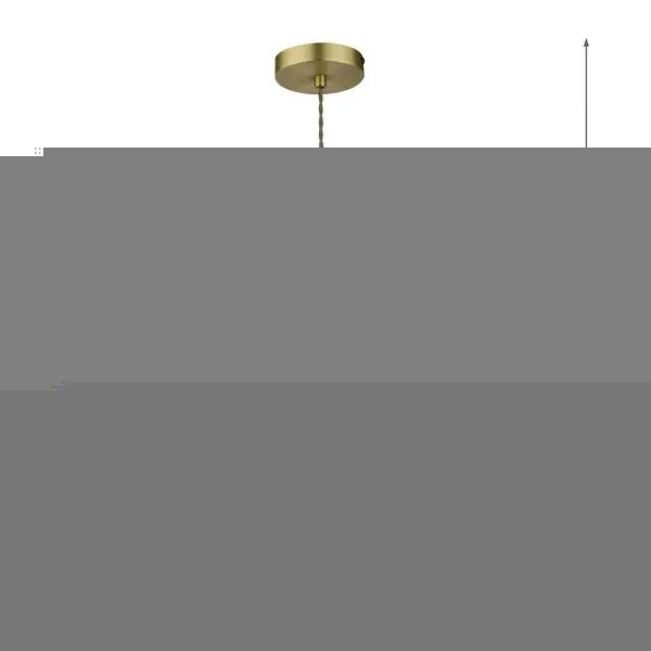 Edmond Single Pendant in Antique Brass & Smoked Ribbed Glass