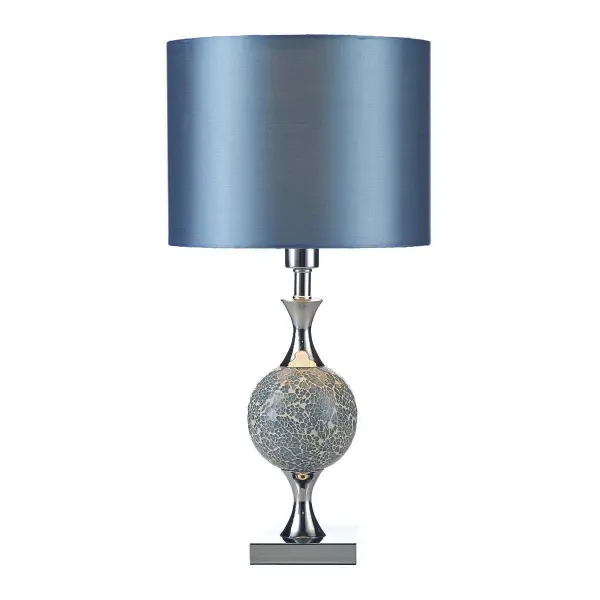 Elsa Table Lamp Blue Mosaic complete with Shade