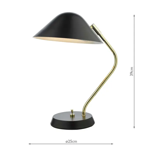 Erna Black & Gold Table Lamp