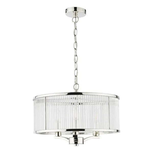 Evelyn Polished Nickel Ceiling Pendant