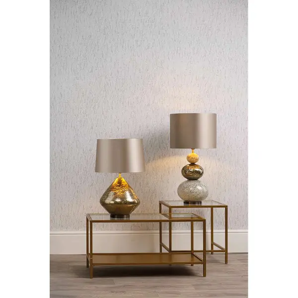Evora Volanic Effect Gold Table Lamp