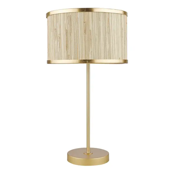 Fenella Table Lamp in Golf Leaf & Seagrass