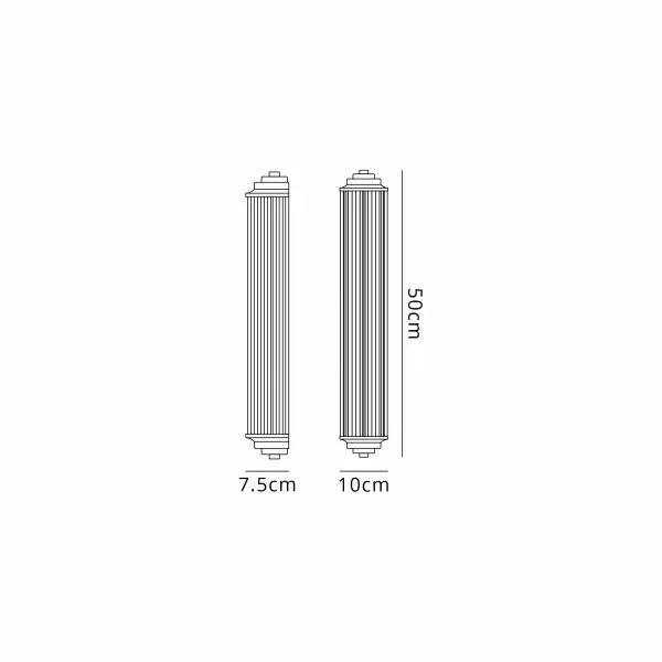 Appeal Large Flush Wall Light in Gold IP44
