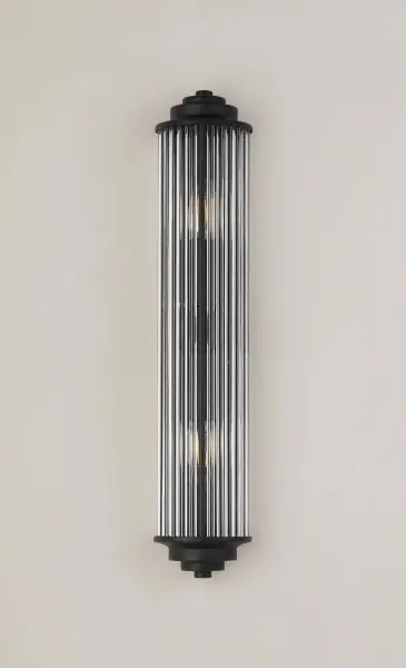 Appeal Large Flush Wall Light in Satin Black IP44