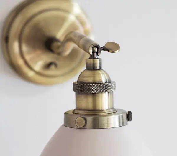 Franklin Wall Light Taupe & Antique Brass