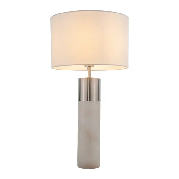 Freya Satin Chrome Table Lamp C/W Shade