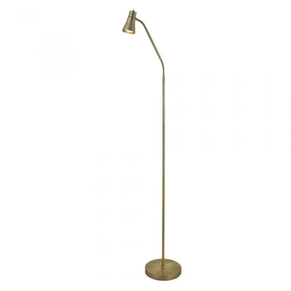 Fusion Antique Brass Floor Lamp with Flexi Head