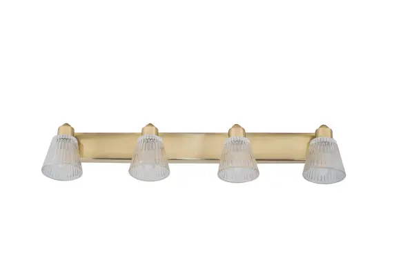 Gatsby 4 Light Bathroom Wall Fitting in Satin Brass