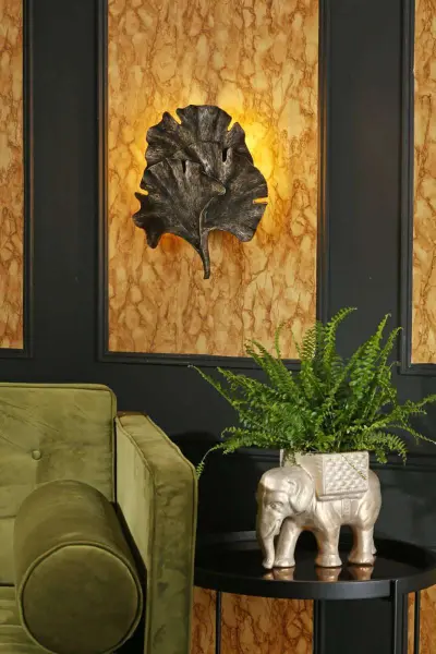 Gingko Single Wall Washer in Black Gold