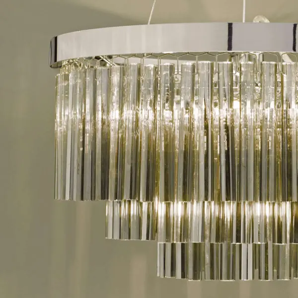 Giovana 5lt Pendant Polished Chrome & Smoked Glass