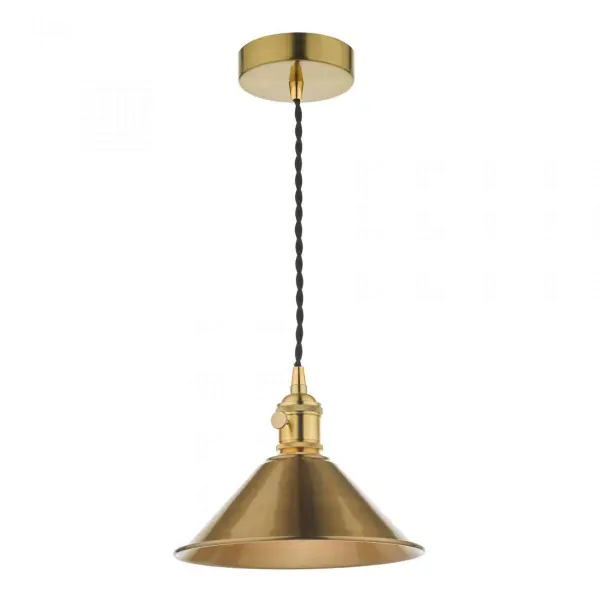 Hadano Pendant in Natural Brass With Aged Brass Shade