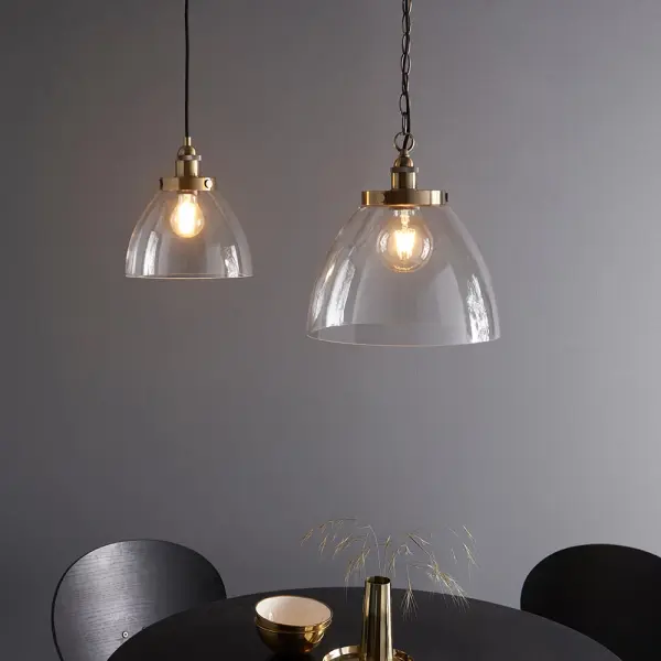 Hansen Grand Pendant in Antique Brass