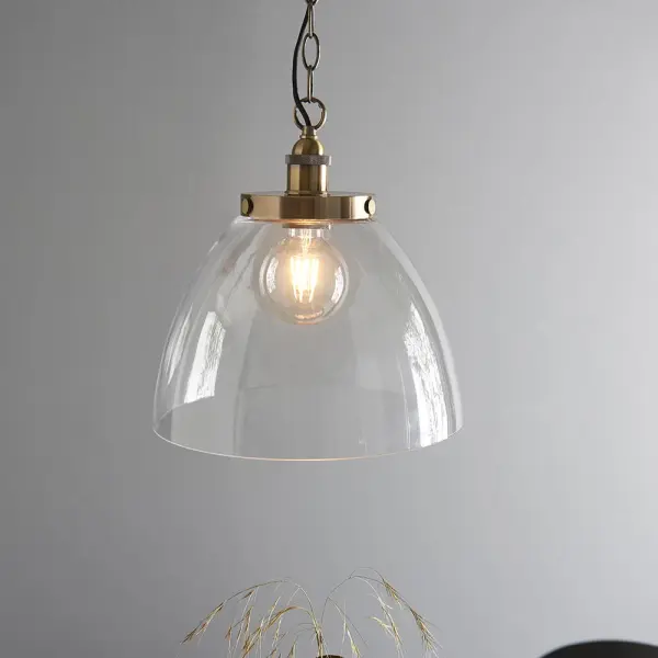 Hansen Grand Pendant in Antique Brass