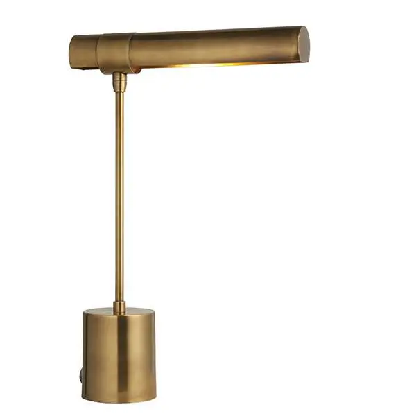 Hiero Task Table Lamp in Antique Brass