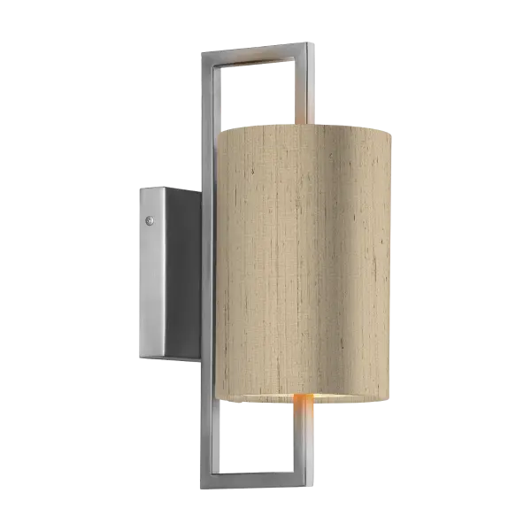Hampstead Brushed Chrome Wall Light C/W Bespoke Shade