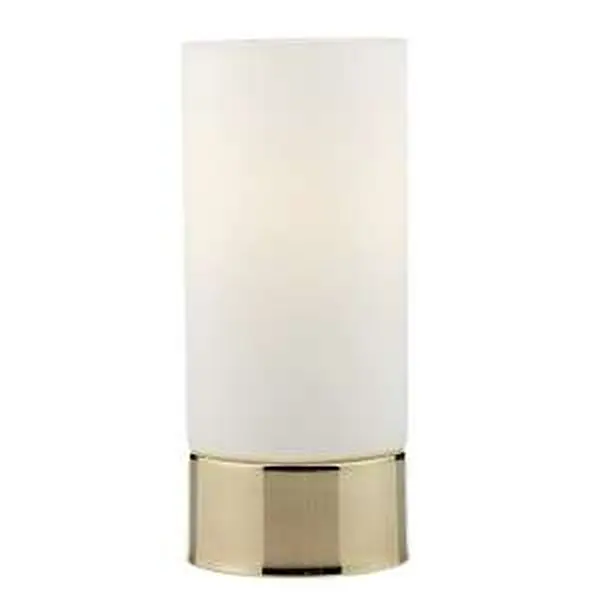 Jot Touch Table Lamp Gold C/W Glass Shade