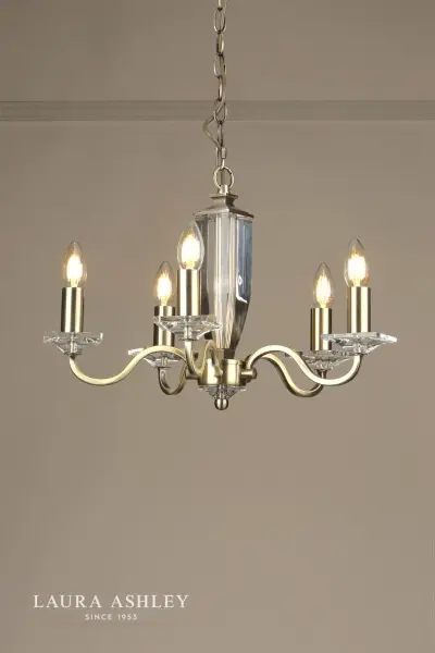 Carson 5 Light Antique Brass Chandelier