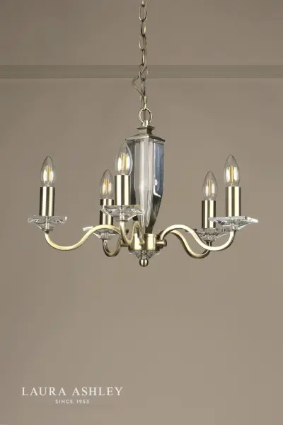 Carson 5 Light Antique Brass Chandelier