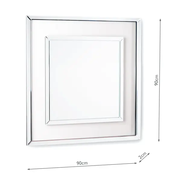 Laura Ashley Evie Square Mirror Clear Frame 90cm