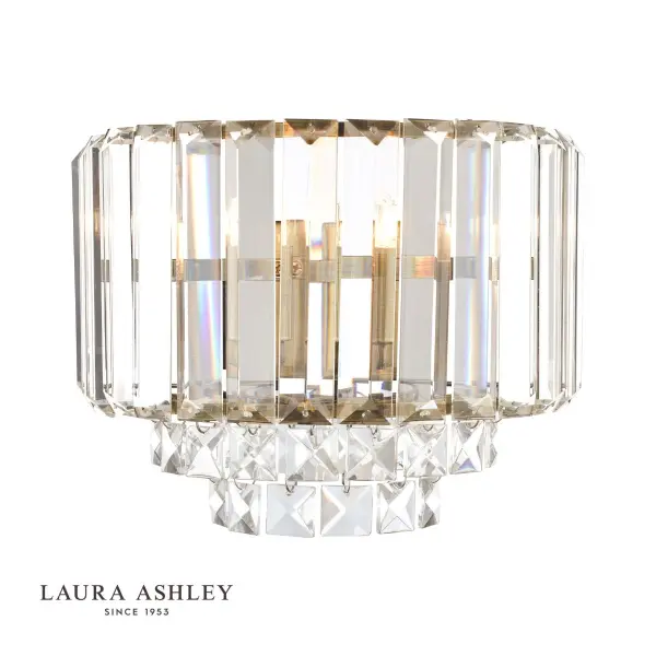 Vienna Wall Light Antique Brass Crystal