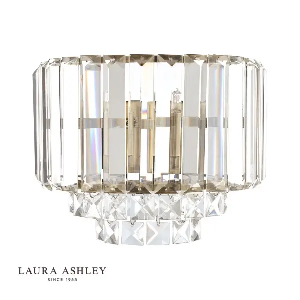 Vienna Wall Light Antique Brass Crystal