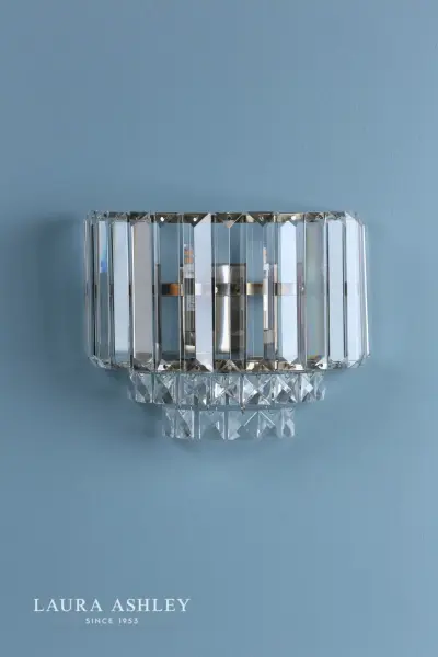 Vienna Wall Light Antique Brass Crystal