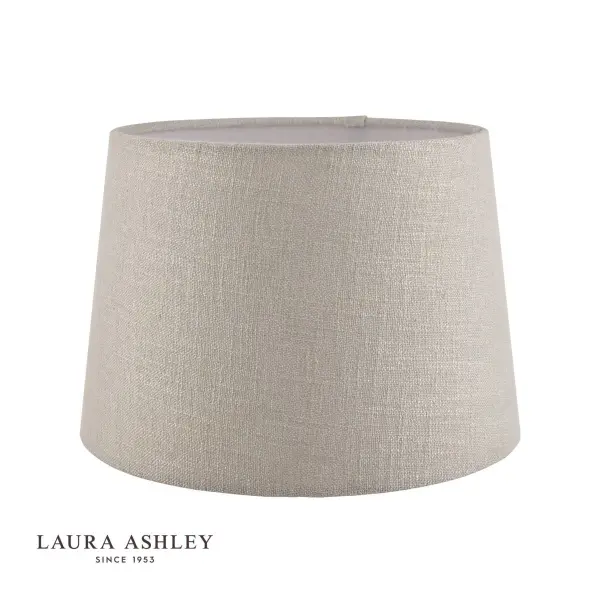 Bacall Linen Empire Drum Shade Silver 400mm/16inch